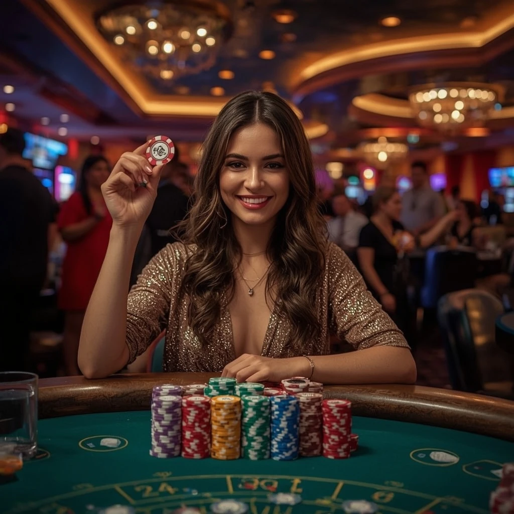 bonus nelle mani di un uomo al casinò 7Signs Casino